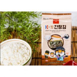 Хрустящие морские снэки со вкусом соевого соуса и фруктоолигосахаридами